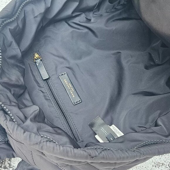 Marc Jacobs New York Backpack Bag Black Quilted Nylon Bag Medium Bag - Picture 8 of 13